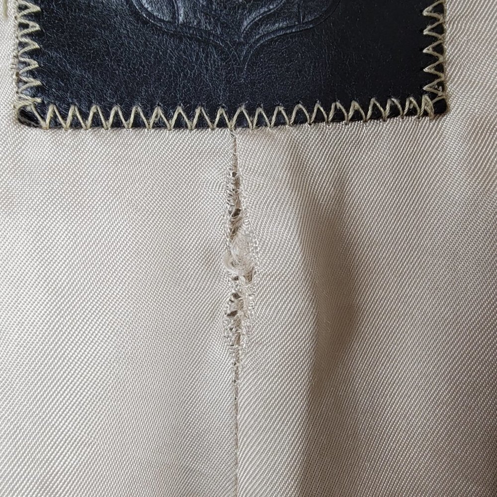 ZARA WOMAN Cardigan Women's S Beige Open Front Fringe Long Sleeve Lined Spain - Picture 3 of 6